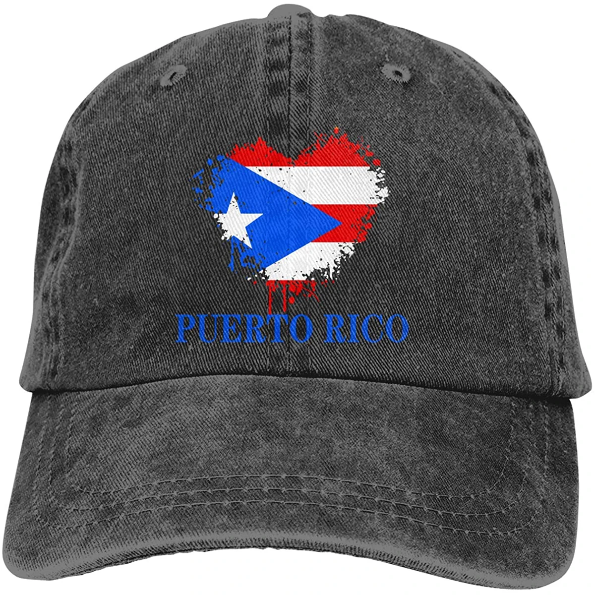 

Love Puerto Rico Sports Denim Cap Adjustable Unisex Plain Baseball Cowboy Snapback Hat Sombrero De Mujer