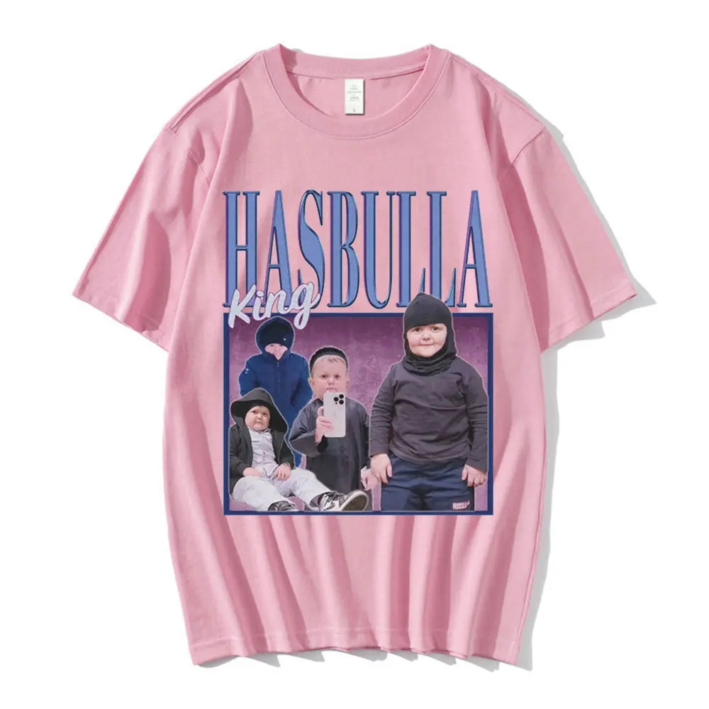 2023 Hasbulla Fighting Meme Fashion Brand T Shirt Men Women Mini Khabib Blogger T-Shirt 100% Cotton Oversized Tee Free Shipping images - 6