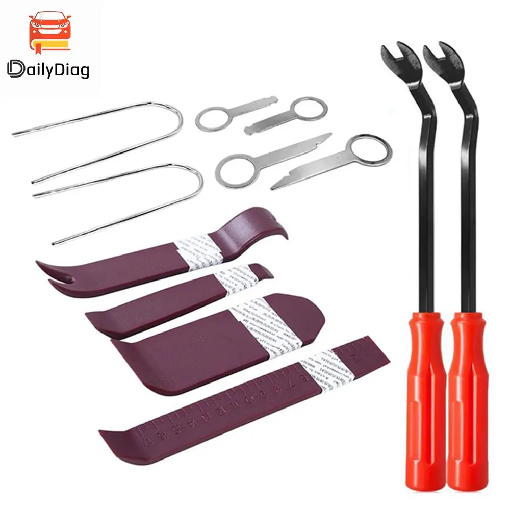 Пластиковый набор инструментов для демонтажа автомобиля, автомобильный радиоприемник, дверной зажим, панель, отделка, разборка салона, монтажный инструмент Пластиковый набор инструментов для демонтажа автомобиля, автомобильный радиоприемник, дверной зажим, панель, отделка, разборка салона, монтажный инструмент