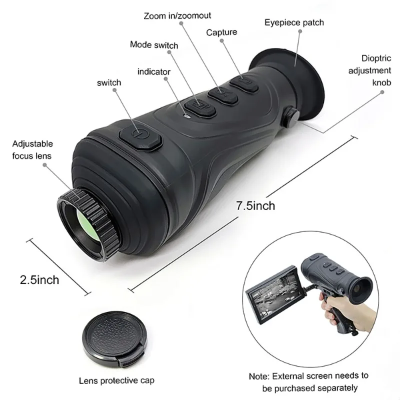 

384*288 25MM 35MM Thermal Scope Thermal Sight Hunting Thermal Monocular Infrared Night Vision