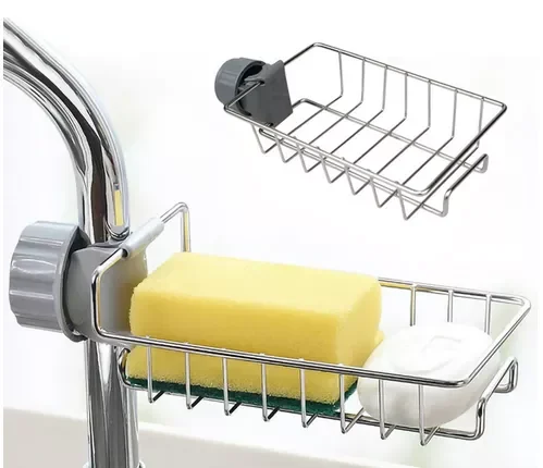 

iron Faucet Rack Kitchen Storage Shelf Sponge Dish Cloth Finishing Rack Drain Rack Pool Rag Storage Drain Dry Rack