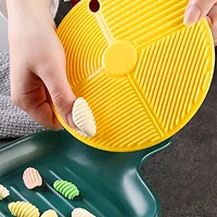 pasta pastry board macaroni making mold diy hemp food washboard gnocchi making tools for pasta lovers yellow round