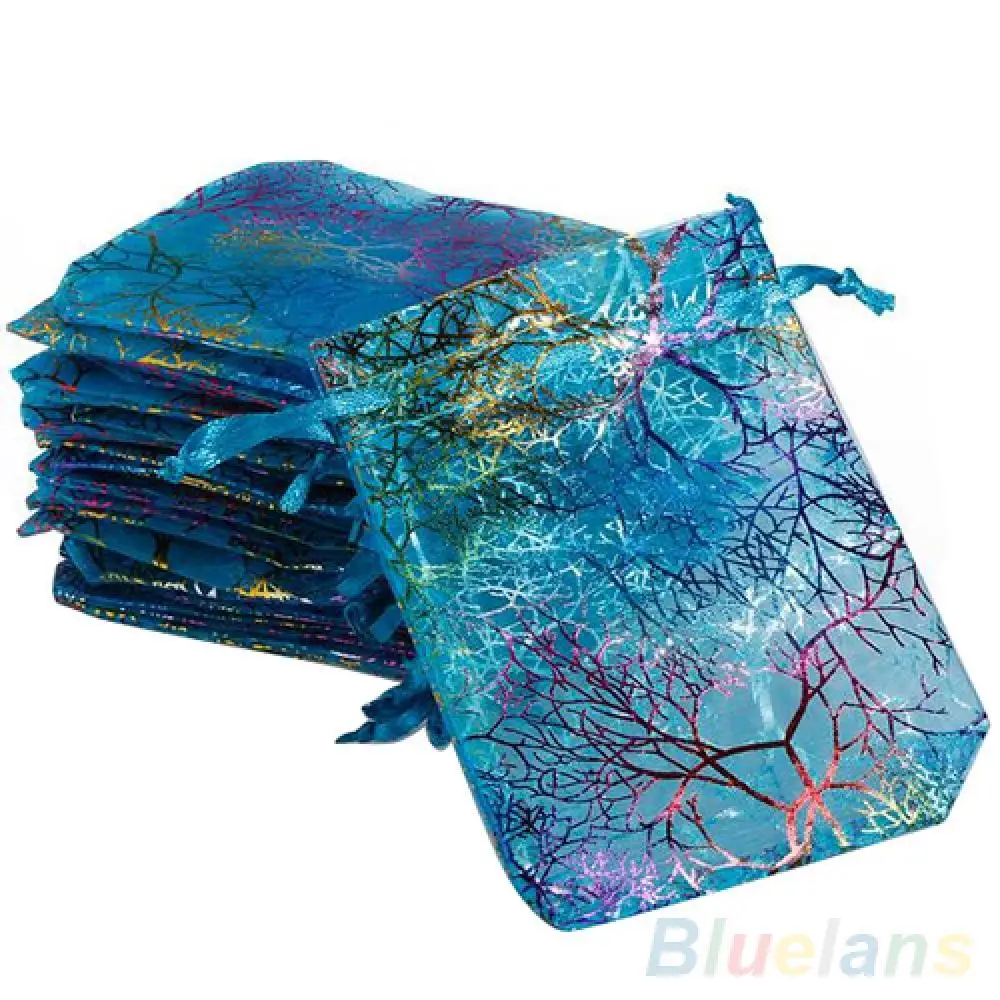 

25Pcs 12x9cm Coralline Organza Jewelry Pouch Wedding Party Favor Gift Bag