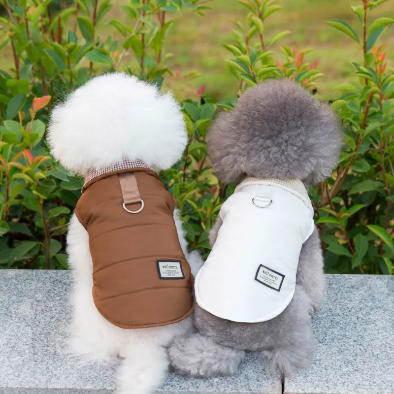 

Cotton Coat Jacket Dog Clothes Thicken for Dogs Clothing Pet Outfits Cute Autumn Winter Yorkies Warm White Boy Ropa Para Perro