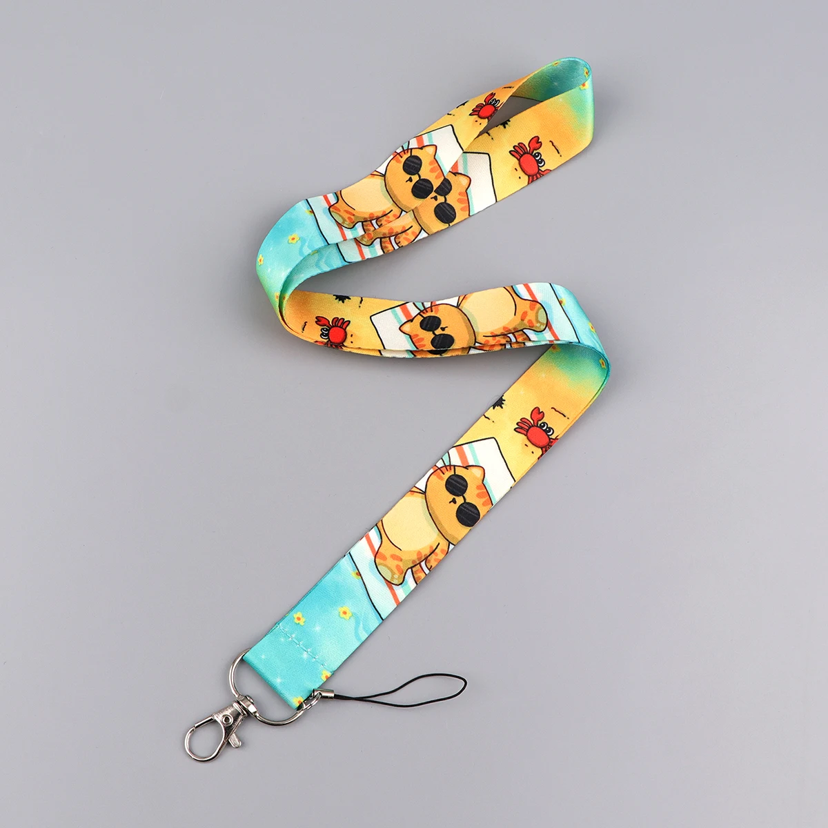 Брелок-лента с принтом бабочки кота