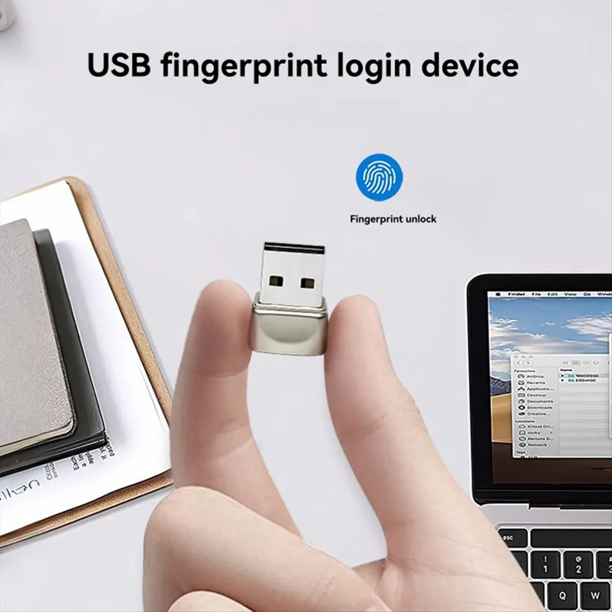 Фото Можно приобрести USB-устройство для распознавания отпечатков пальцев, не требующее драйверов, с функцией Plug and Play, для ноутбуков и настольных компьютеров. №3