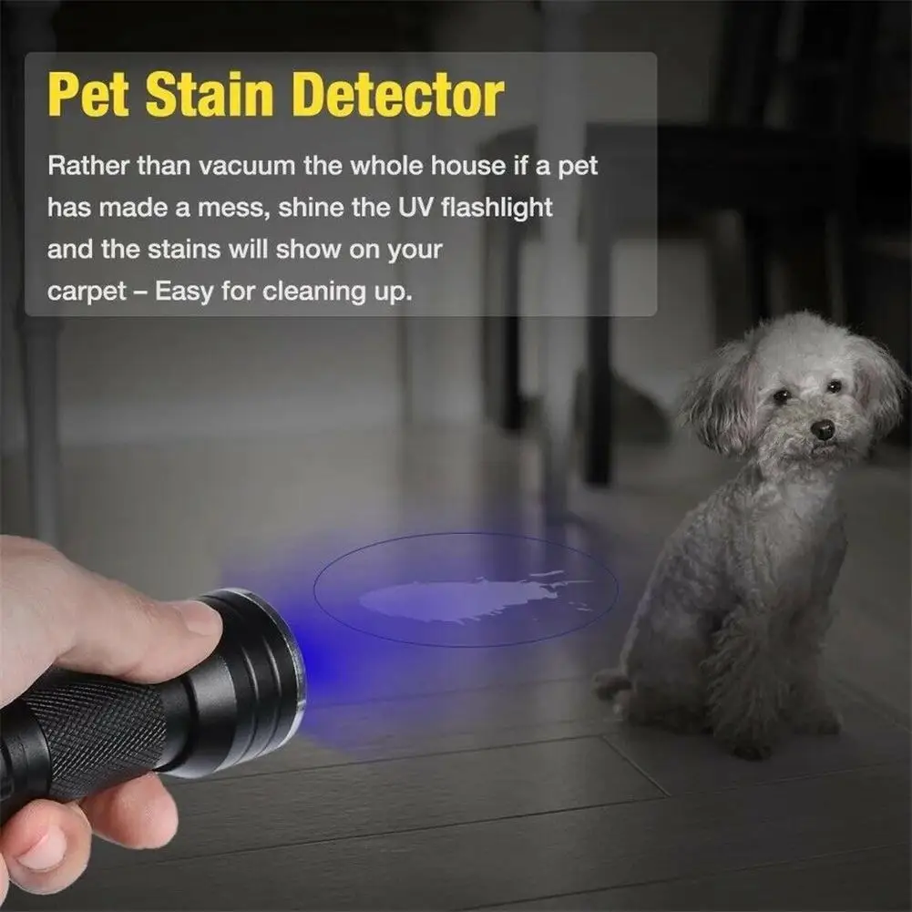 Uv Flashlight Pet Urine Stain Detector Multi-Functional Tools Home Outdoor Mini Ultraviolet Lamp Portable Lighting |