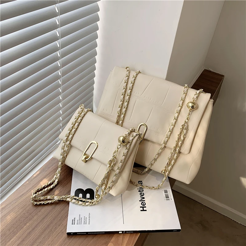 

Popular Women Crossbody Bags PU Leather 2021New Summer Messenger bag Fashion Western style chain Large Capacity Handbags