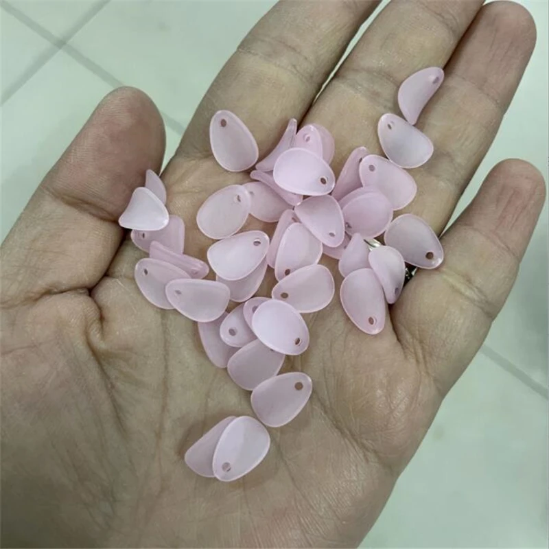 

100 шт./партия, Матовые акриловые Лепестковые бусины для сережек «сделай сам»