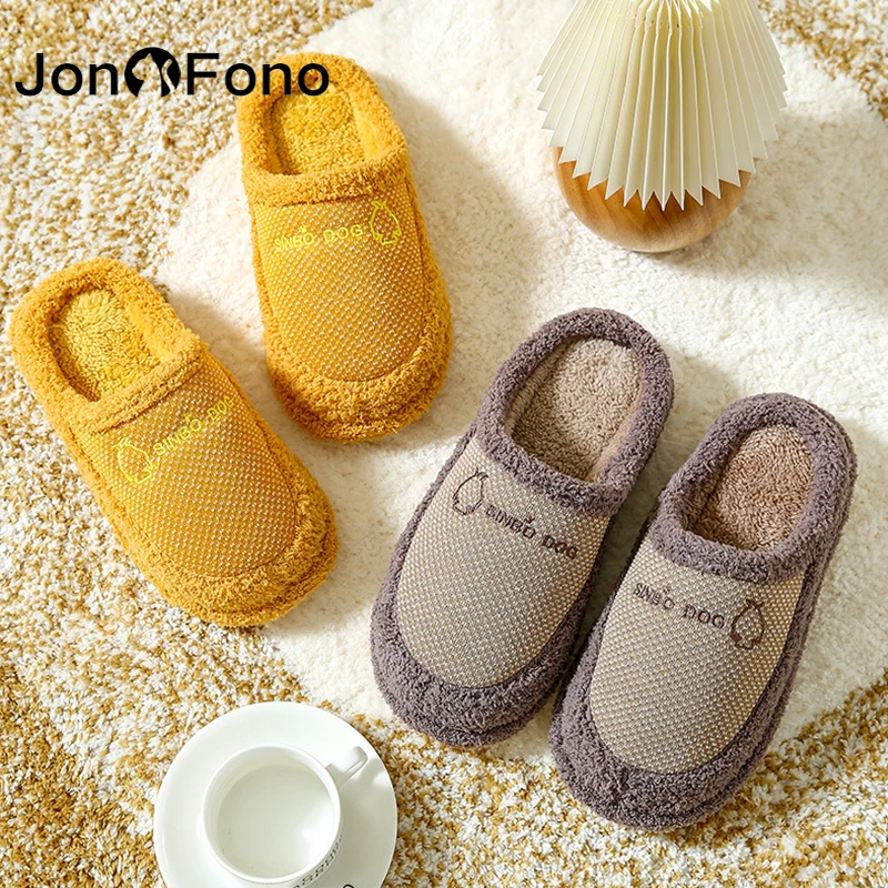 

Новинка 2022, женские тапочки jonoтелефона, зимняя теплая обувь с толстым мехом для дома, модная Милая женская обувь