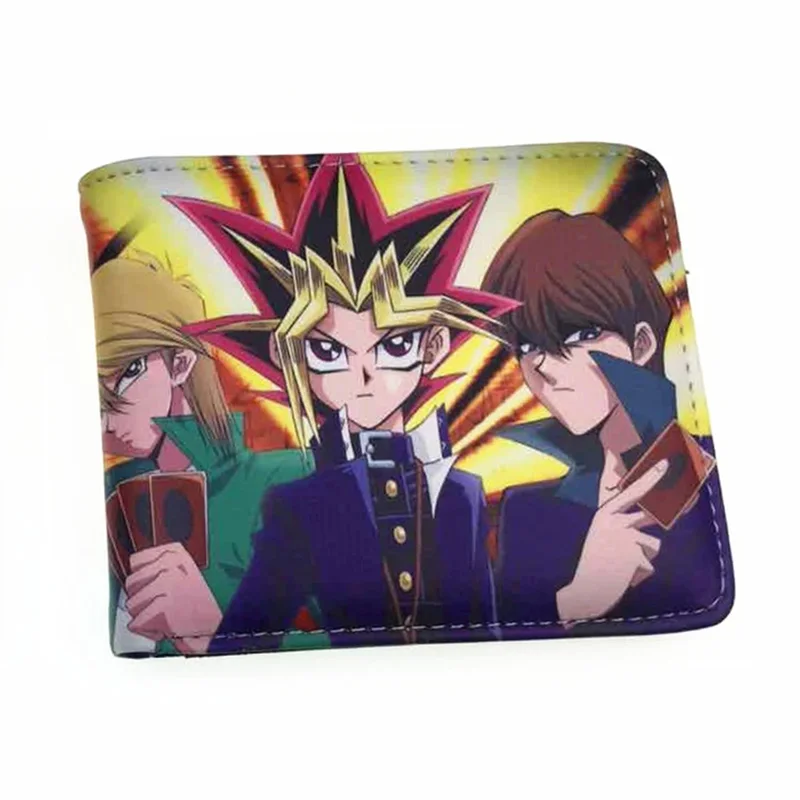 

Короткий кошелек Yu Gi Oh из мультфильма, высококачественный мужской кошелек из искусственной кожи, кошельки для монет для мальчиков, кошельки...