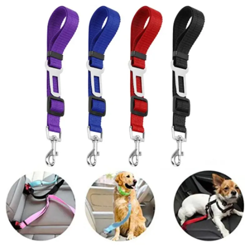 

Dog Cat Car Safety Belt Adjustable Leash Vehicle Seat Belt Pet Supplies Harness Safe Lever Traction Collar Puppy Leash