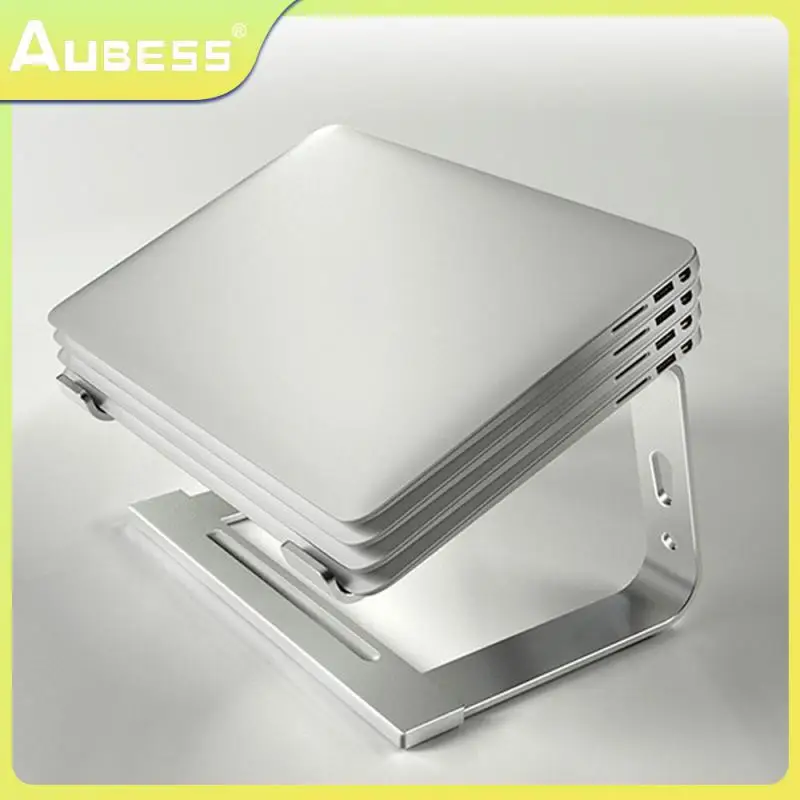 

Aluminum Alloy Silicone Non-slip Material Computer Brackets Clean Desktop Comfortable Design Computer Stand Static Load 10kg