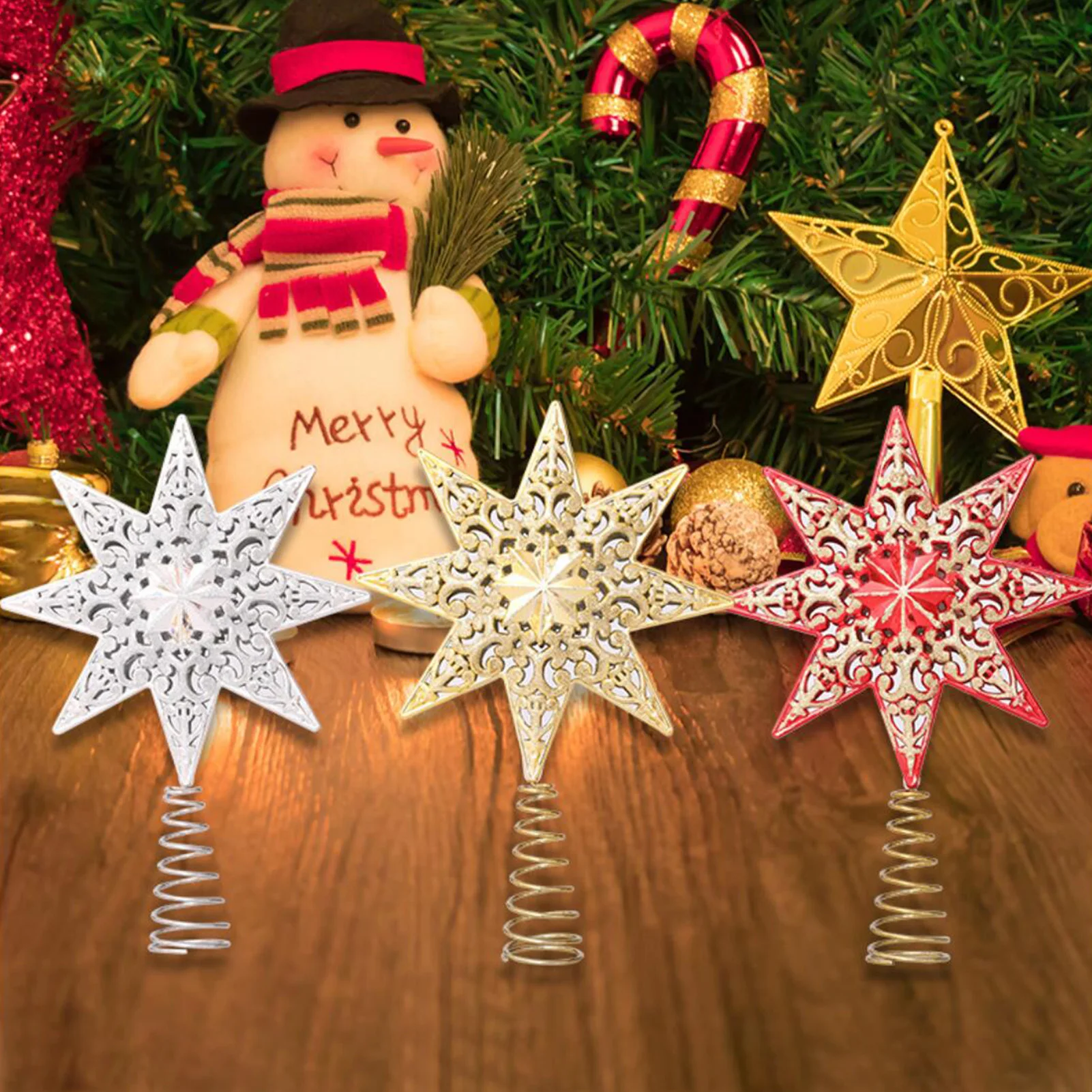 

Звездный Топпер для рождественской елки, 8 точек звезды, Топпер, украшения для фермерского дома, железная подставка, украшения для бара, рест...