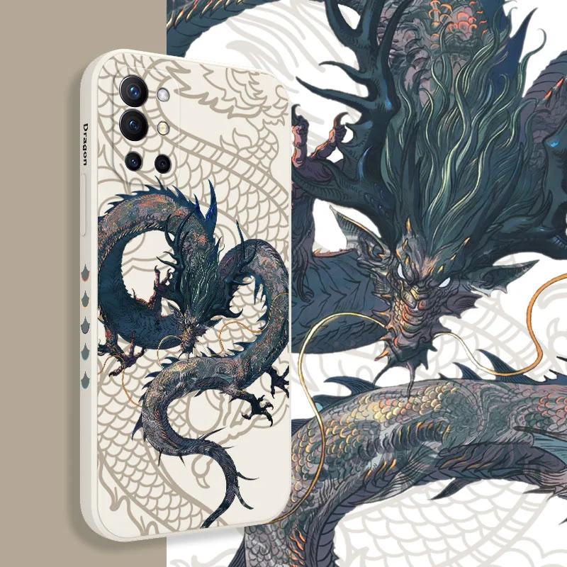 dragon totem phone case for oneplus 9r 9rt 9 8t 8 7 7t pro 5g liquid silicone cover free global shipping