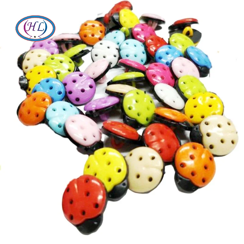 HL30pcs смешанные цвета 15 мм x 12 мм Жук хвостовик пластиковые кнопки Детская Одежда Швейные аксессуары DIY скрапбукинги