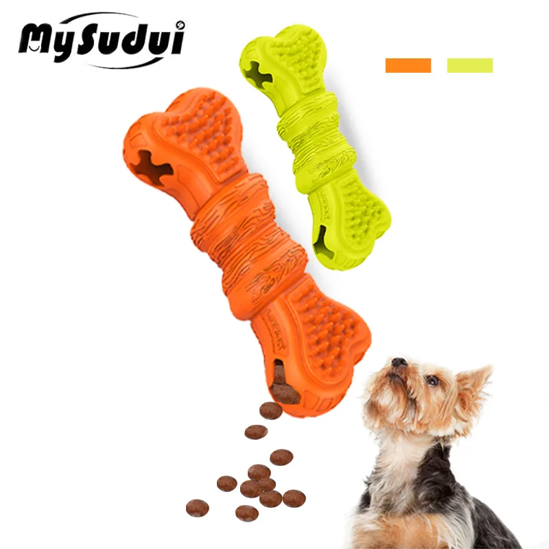 

Игрушка-пазл MySudui для собак, протекающая молярная Жевательная кость, Интерактивная игрушка для обучения бросанию, подходит для средних и бо...