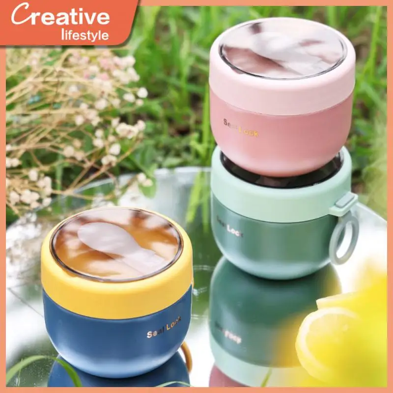 

Microwave Heating Thermische Lunchbox Stainless Steel Cute Shape Insulated Soup Thermal Container 1pcs Jar Insulated Insulated