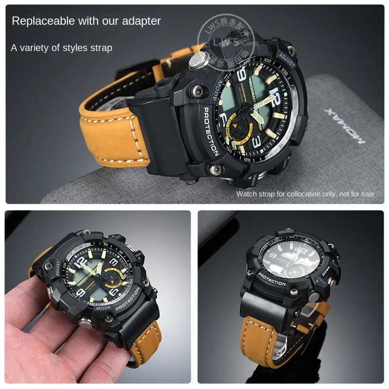 Фото GG100 GWG1000 Ремешок-адаптер для Casio Small Mud King GG-1000 GWG-100 GSG-100 Адаптер Нейлоновый ремешок из нержавеющей стали 24 мм №4