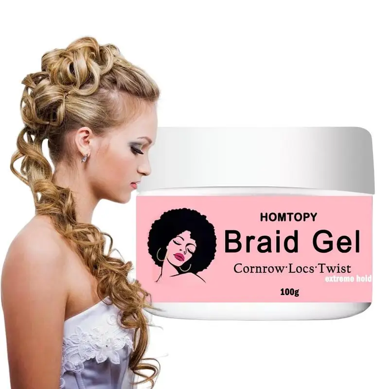 

Hair Styling Braiding Gel Styling Cream Braid Balm No Flak Smooths And Tames Frizz Hair Jam Control Edge Strong Hold For All-Day