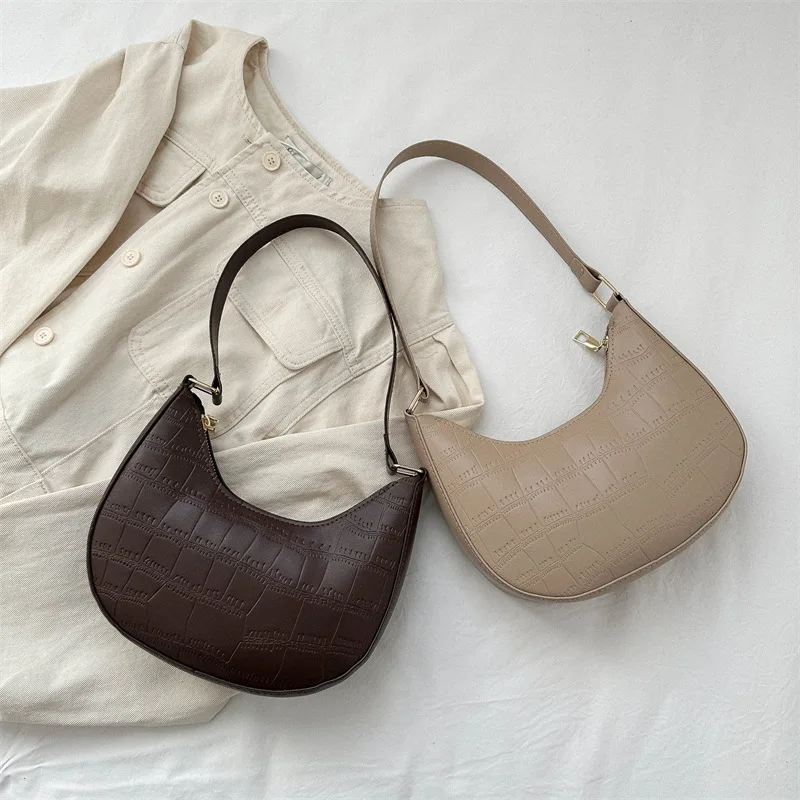 

Versatile Internet Celebrity Trend Casual Texture 2023 Spring/summer New Bag Women's Crocodile Pattern Portable Shoulder Bag