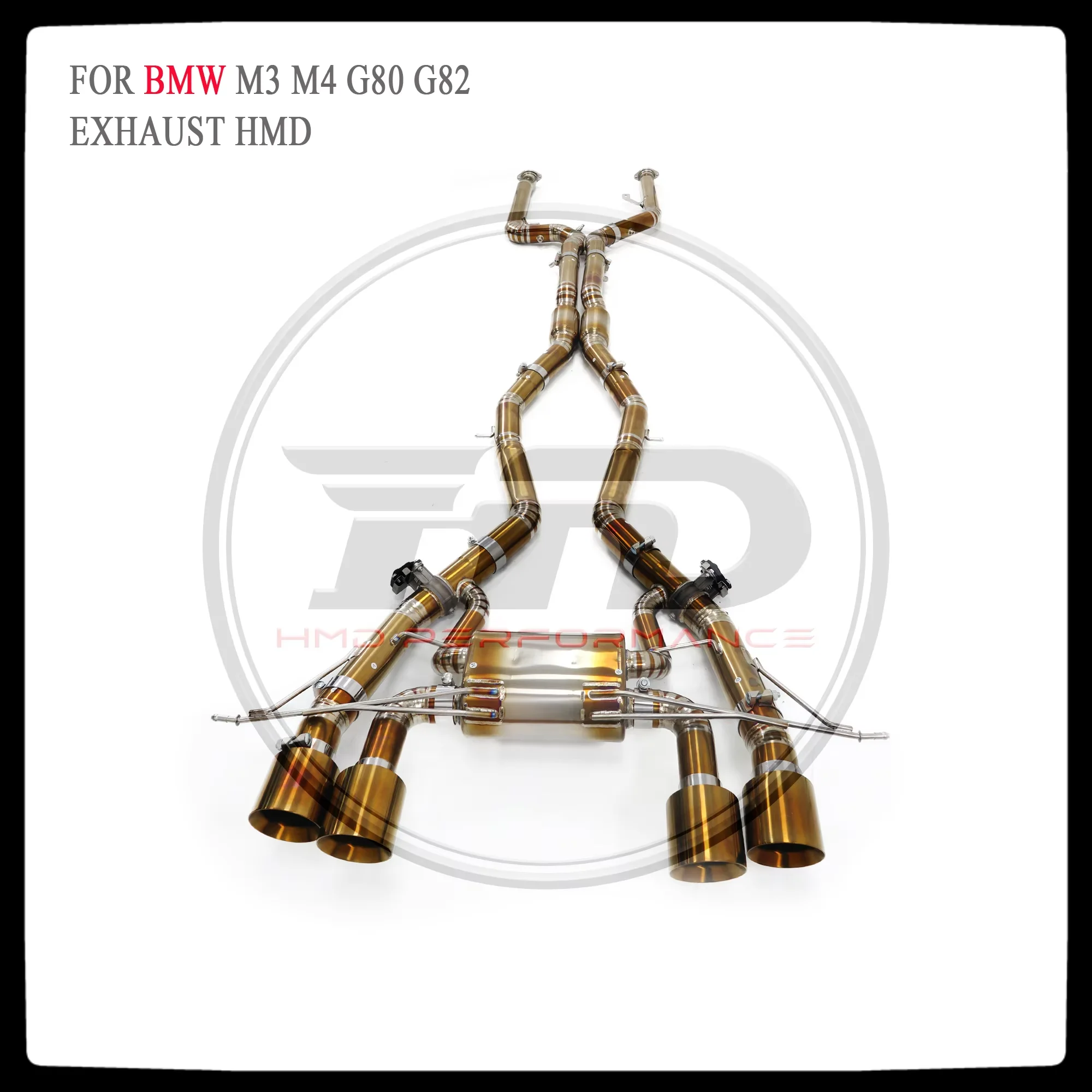 Титановая выхлопная система HMD Performance Catback для BMW M3 M4 G80 G82 3 0T глушитель с клапанами