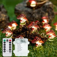 new mushroom shape led string lights 10ft 30leds battery powered copper wire diy fairy string lamps for wedding party christmas