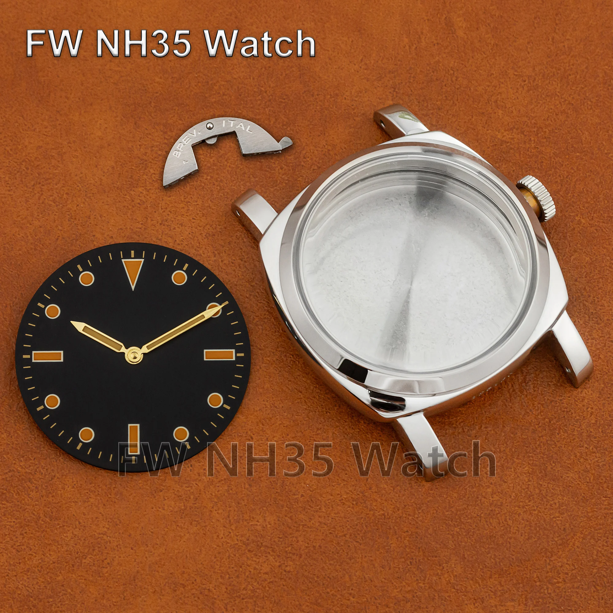 Корпус часов 47 мм для Mod PAM 6152 10ATM водонепроницаемый корпус подходит ETA 6497/6498/ST3600