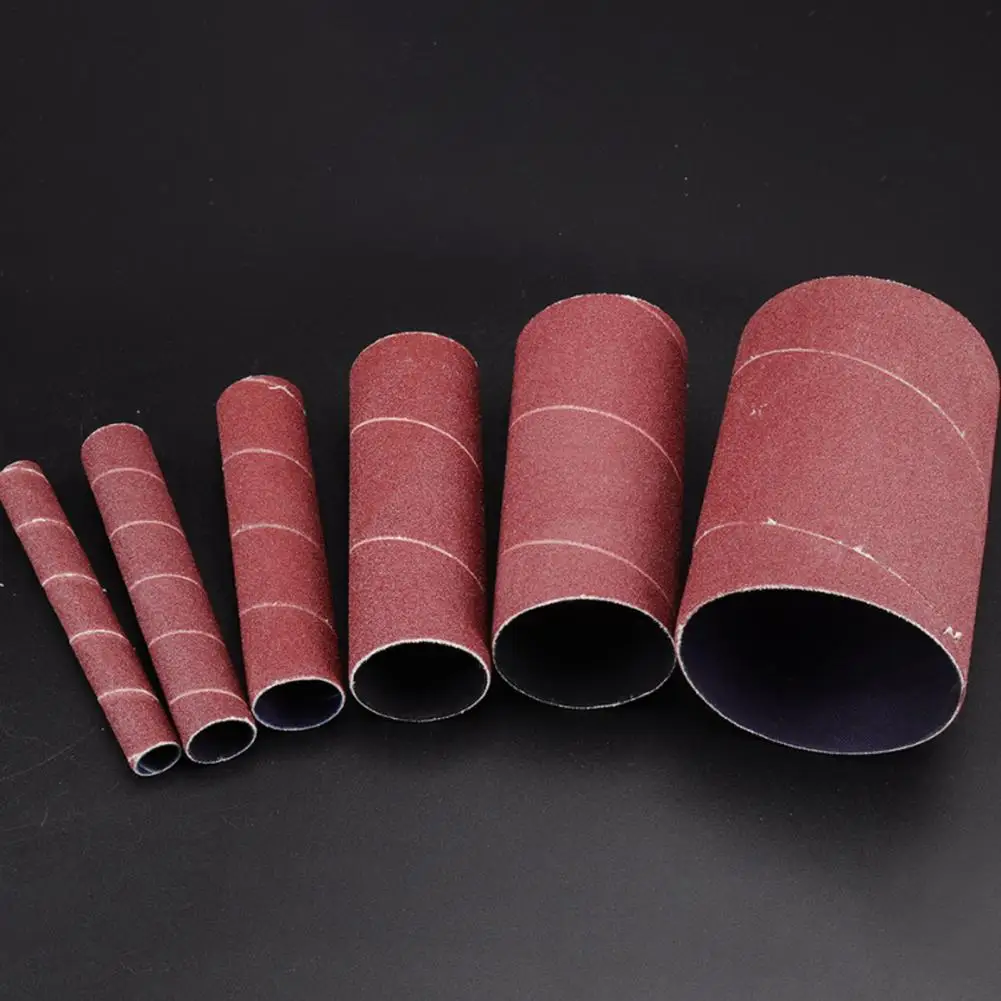 

6Pcs Sanding Sleeve Useful Red High Efficiency Versatile Sanding Drum Kit for DIY Sandpaper Sandpaper