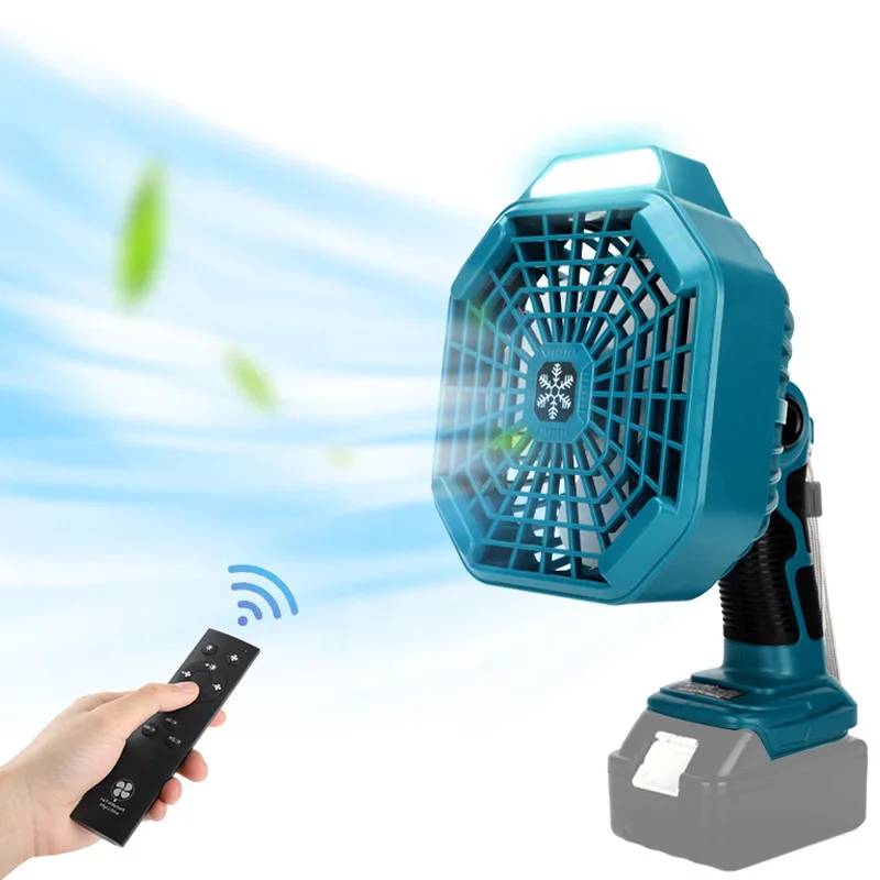 

Portable Handheld Fan for Makita/Bosch/Dewalt/Milwaukee 14.4-18V Lithium Battery Cordless Jobsite Fan with LED Light Camping