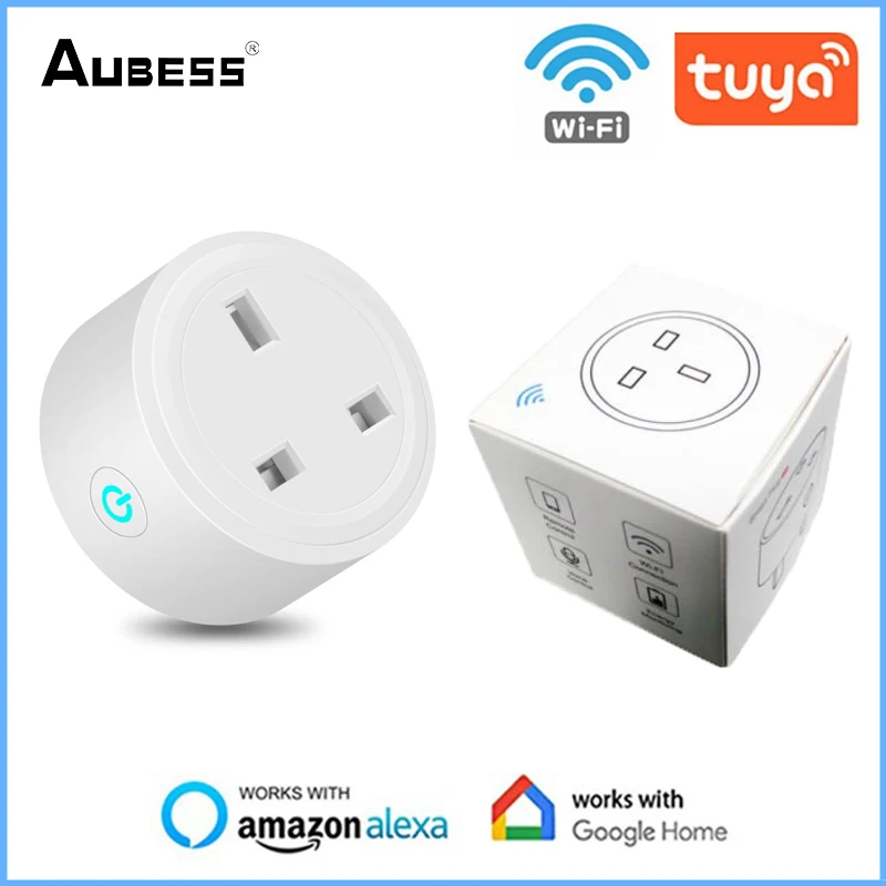 

20A Tuya Smart Wifi UK Plug Wireless Control Socket Outlet With Power Monitor Timer Sockets Works With Alexa Google Home