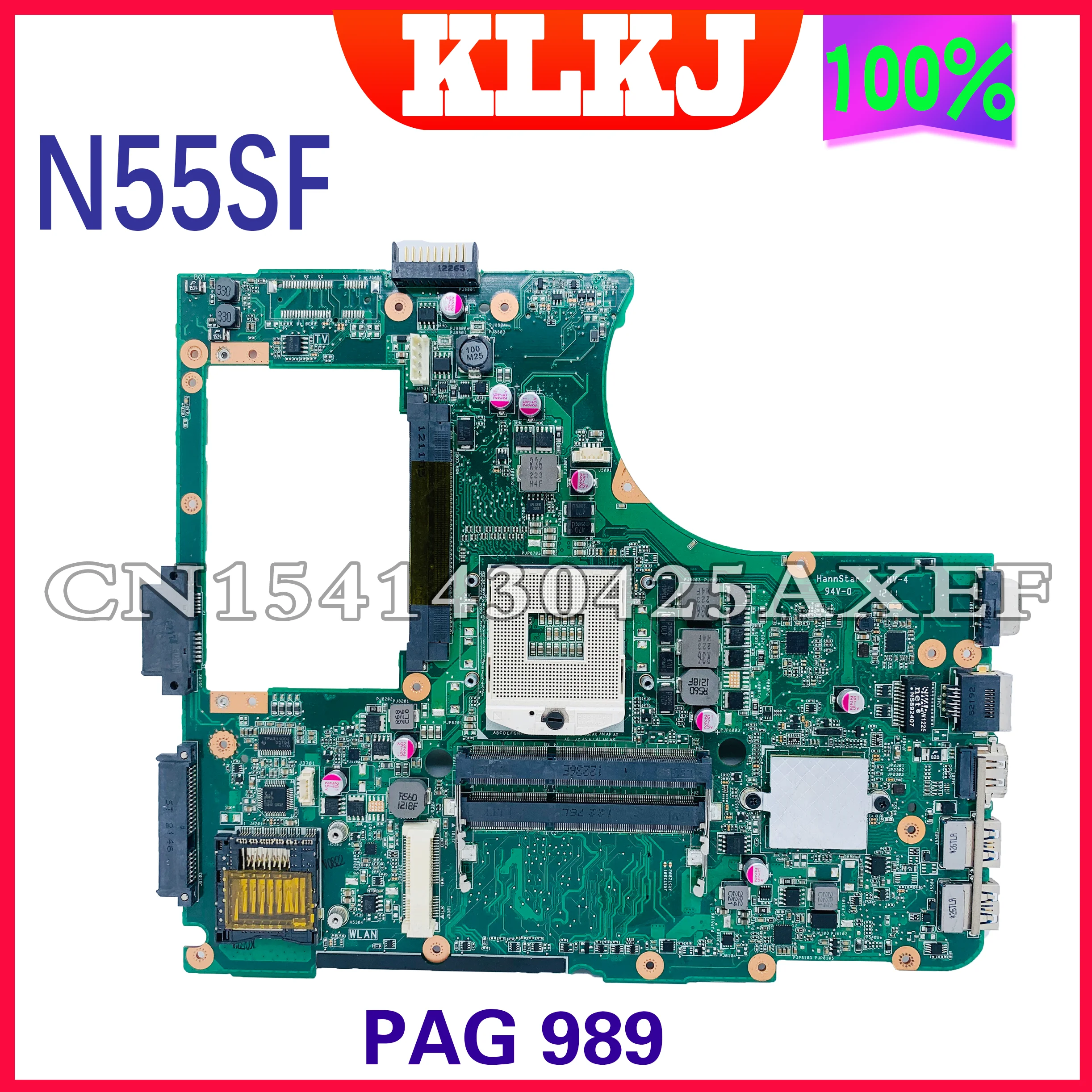 

Dinzi N55SF Laptop Motherboard For ASUS N55S N55SF N55SL Mainboard HM65 REV.2,0 Test Work 100% In Stock