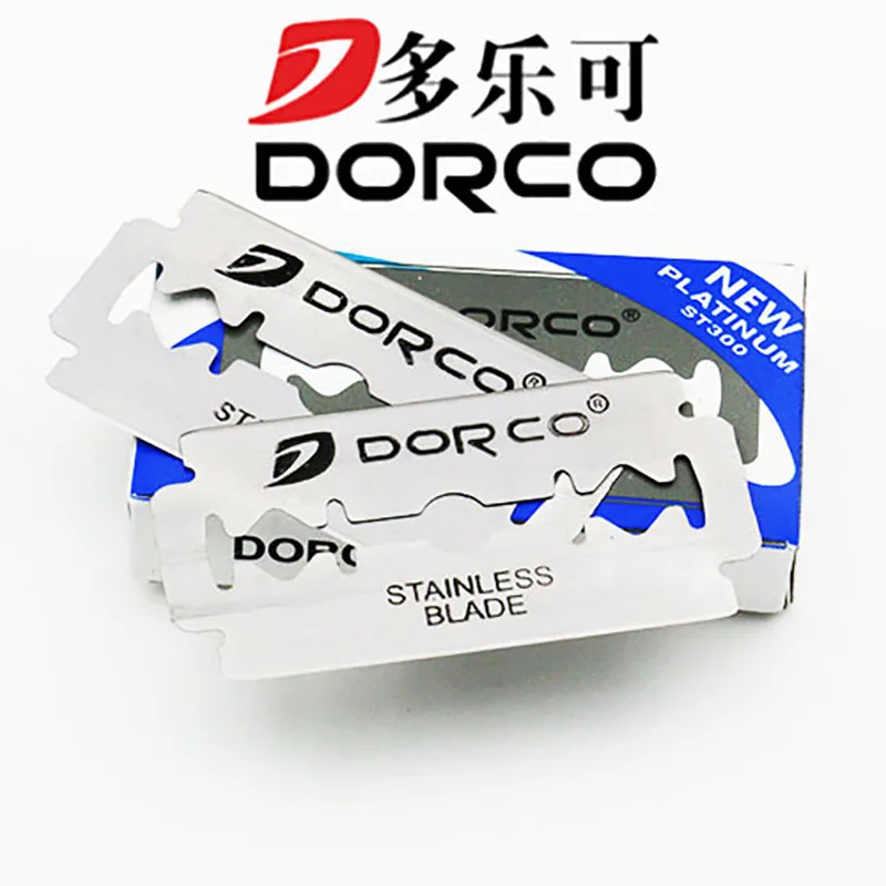 100Pcs Dorco Razor Blades Stainless Steel Hairdressing Shaving Razor Blades Knife Blades Salon Barbers Hair Blades Hair Thinning