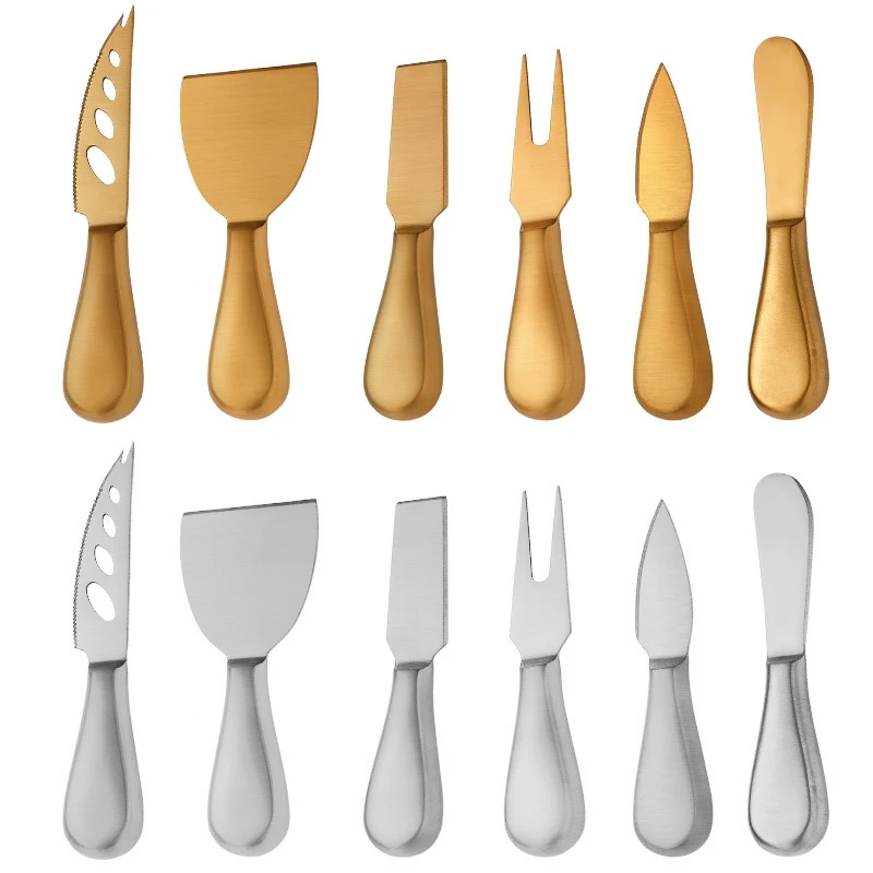 

6-Piece Cheese Knife Set Stainless Steel Cheese Cutter Slicer Cheese Tool Collection Cheese Spreaders For Christmas