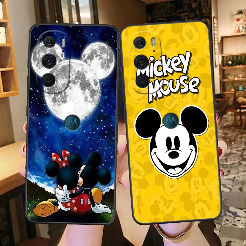 

Cartoon Mickey Minnie Mouse Case For Moto G30 G31 G50 G51 G60 G60S G71 G8 G9 G22 G200 5G Edge 20 Lite S30 X30 30 Pro Plus Case