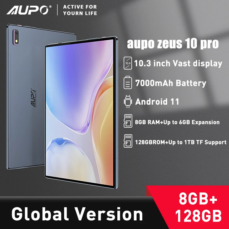 

AUPO Zeus 10 Pro Android 11 Octa Core 6GB Ram 128G Rom 12 Inch 2.5K Screen 8000mAh Tablet PC With Keyboard Dual Wifi 4G Network