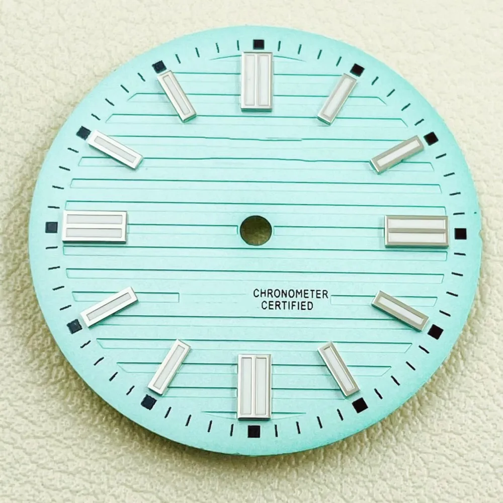 New Tiffany Blue NH35 Dial Diameter 28.5mm Diving Watch Green Luminous NH36 Literally Watch Accessories