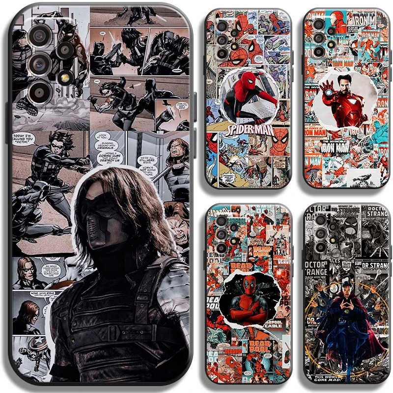 

Captain America Spiderman Iron Man Phone Case For Samsung Galaxy A32 A32 5G Soft Full Protection Carcasa Funda Cover Coque