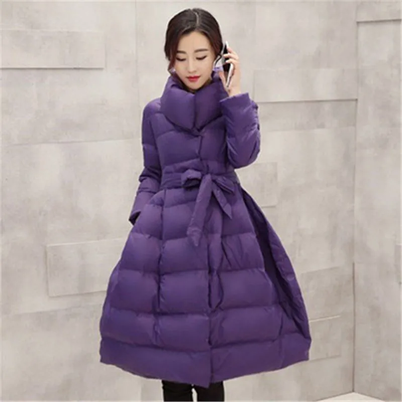 2021 NEW Womens Coat Winter Down Jackets Women Black Long Coat Silm Thick Warm Parkas Outerwear Women's Clothing Snow Coats