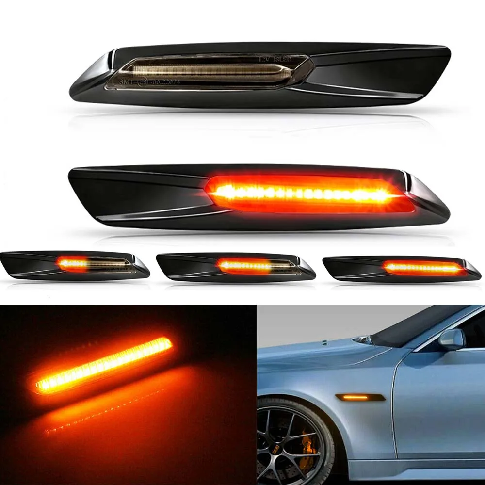 

Dynamic Amber 12V LED Side Marker Lights For BMW 1 3 5 Series F30 E90 E91 E92 E93 E46 E60 E61 BMW F10 Style Turn Signal Light
