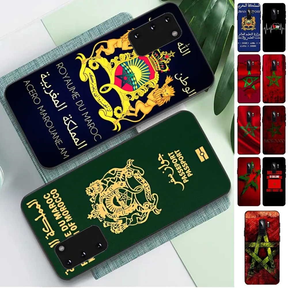 

Morocco Flag Passport Phone Case For Samsung S 9 10 20 21 22 23 30 23plus lite Ultra FE S10lite Fundas