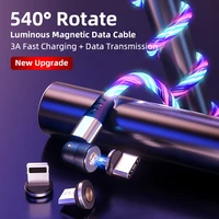540%c2%b0 3a rotate superfast charging magnetic type c micro usb cable quick charger support data transmit colorful charging cable