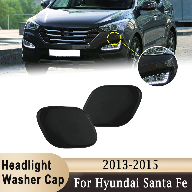 

Крышка сопла для омывателя фар автомобиля, распылитель воды, крышка для Hyundai Santa Fe 2013-2015, черный 98681-2W000 98682-2W000