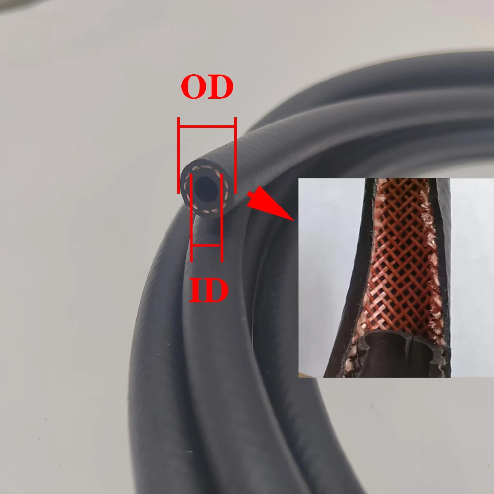 Черный глянцевый Нитриловый резиновый шланг устойчивый к дизельному топливу