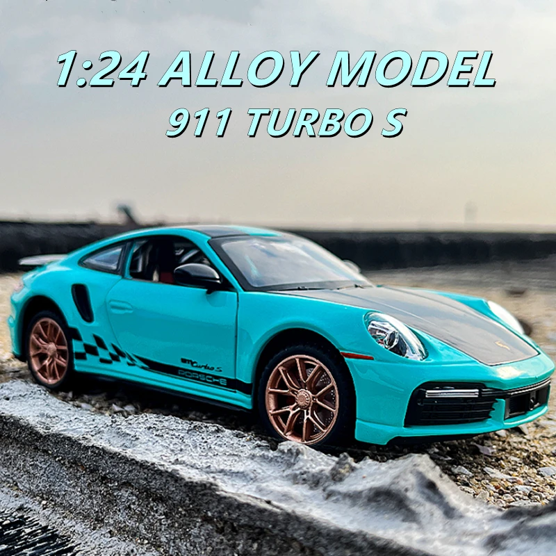 

1/24 Porsches 911 TARGA TURBO S Alloy Racing Car Model Diecasts Simulation Metal Toy Car Model Sound Light Collection Gift