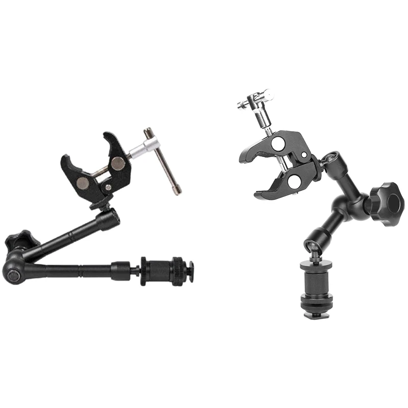 

MOOL Magic Arm 7 Inch Articulating Friction Arm Super Clamp With 2Pcs 11 Inch Adjustable Articulating Magic Arm + Clamp