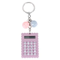 1pc candy color 8 digit display student stationery cookie style calculator portable calculator