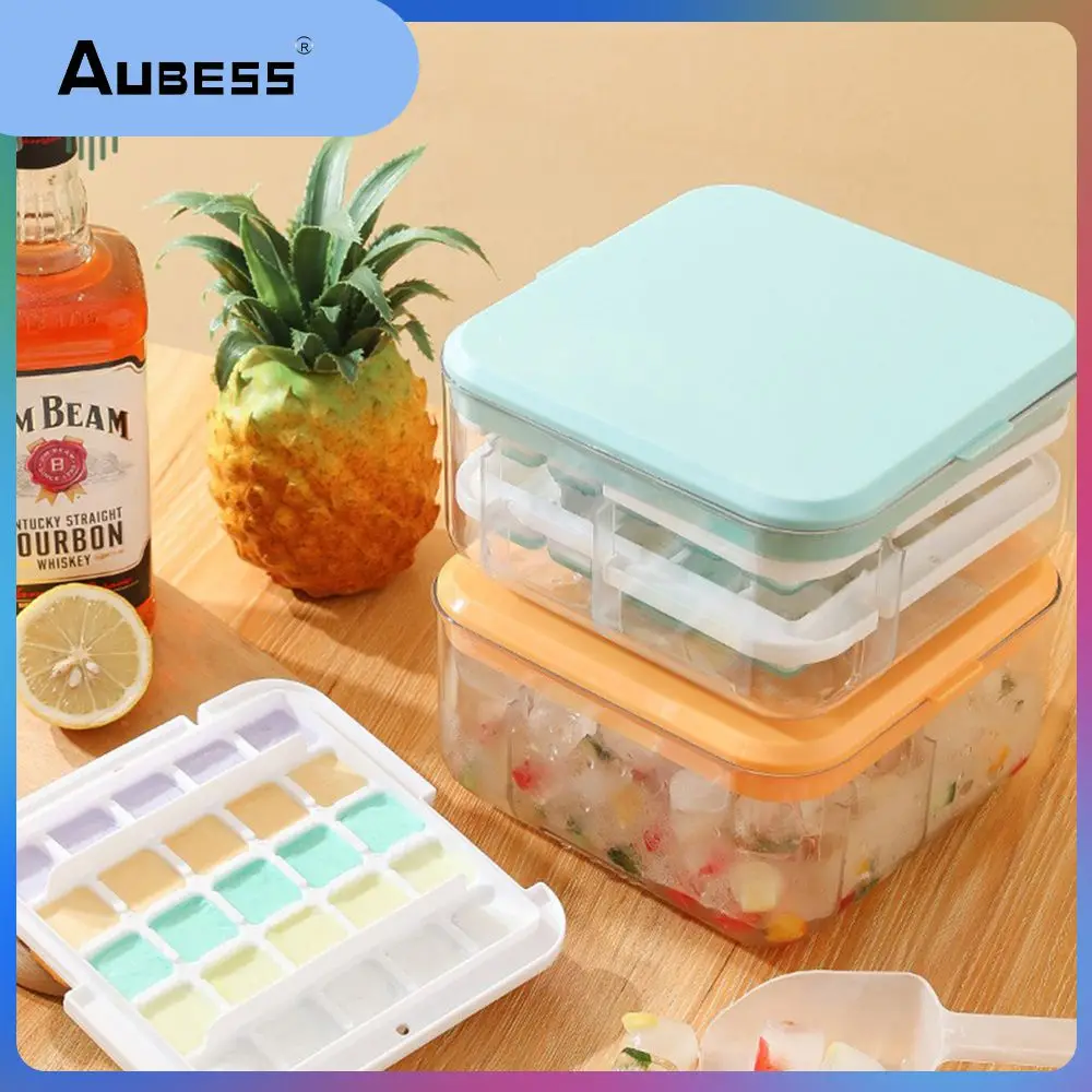 

Maker Refrigerator Quick-frozen Plastic Large Capacity Mold Clean Hygienic With Cover Design Ice Mold 1pcs 1l