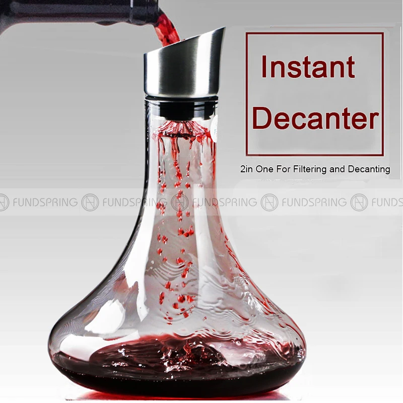 

Triangle Type 1500-1800ml High-end Crystal Decanter with Lid Storage Type Decanter Waterfall Type Wine Pouring Tool for Bar Use