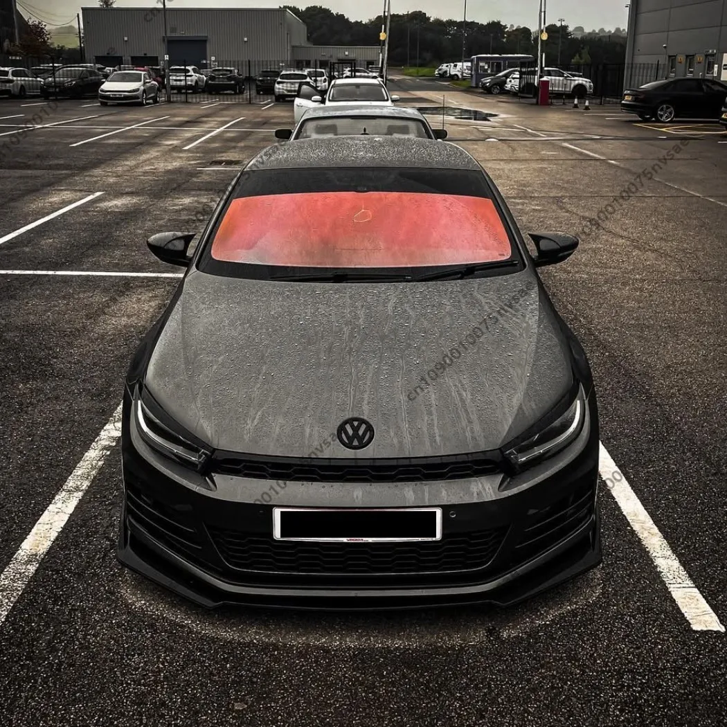 Фото Для VW Scirocco III MK3 MK3.5 R 2010-2017 передний бампер, спойлер, разделитель, диффузор, глянцевый черный автомобильный комплект кузова, тюнинг, моды ABS №2
